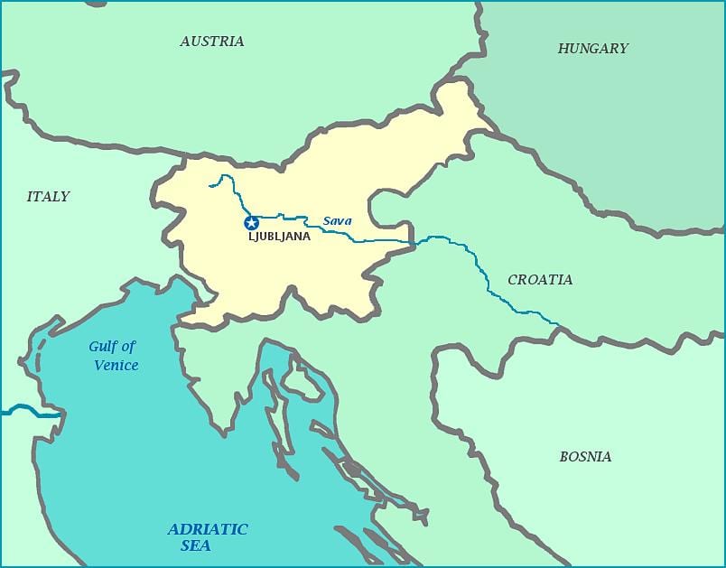 Карта на Словенечкиот брег