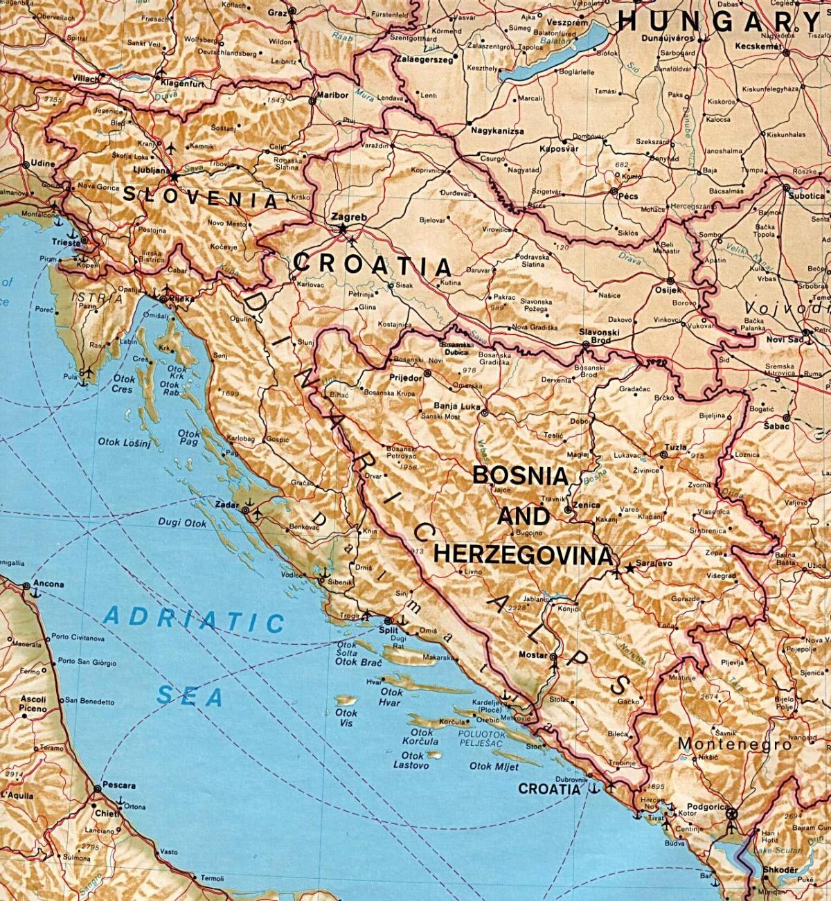 мапата покажувајќи Словенија