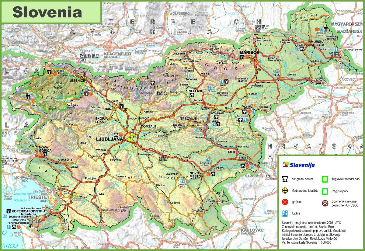 Карта на Словенија патот
