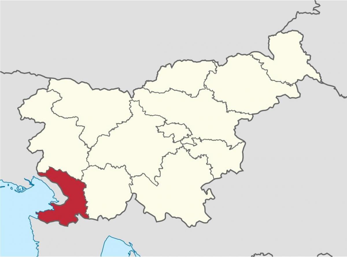 Карта на карстни Словенија