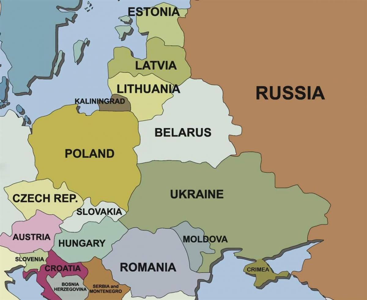 Карта на Словенија и соседните земји