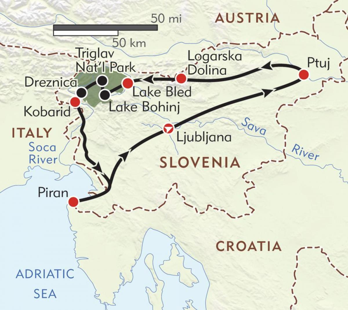 мапата пиранскиот Словенија