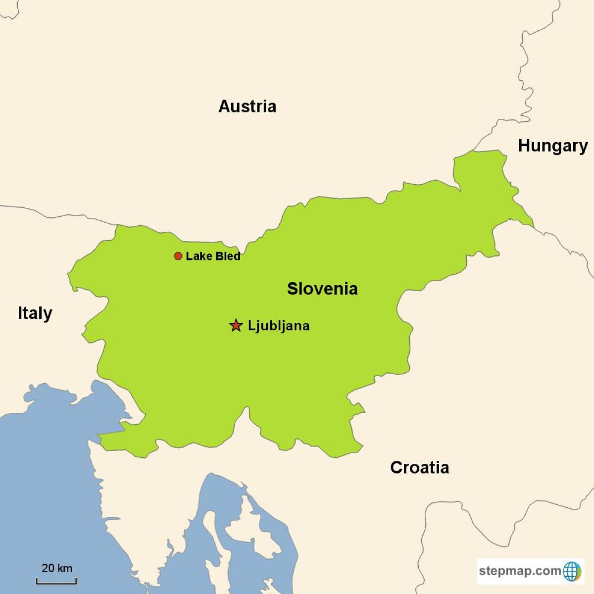 Карта на љубљана, Словенија