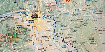 Карта на Словенија велосипедизам