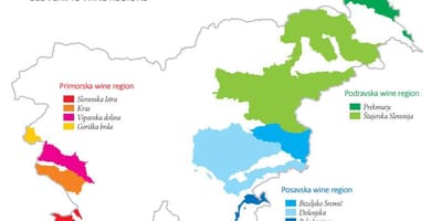 Карта на Словенија вино