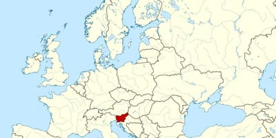 Словенија локација на мапата на светот