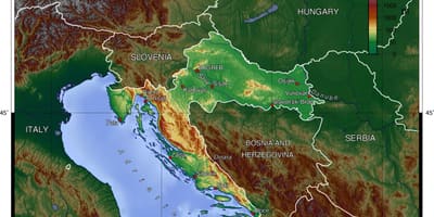 Карта на Словенија топографски