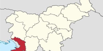 Карта на карстни Словенија
