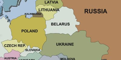 Карта на Словенија и соседните земји