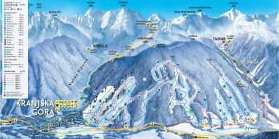 Карта на Словенија ски летувалишта